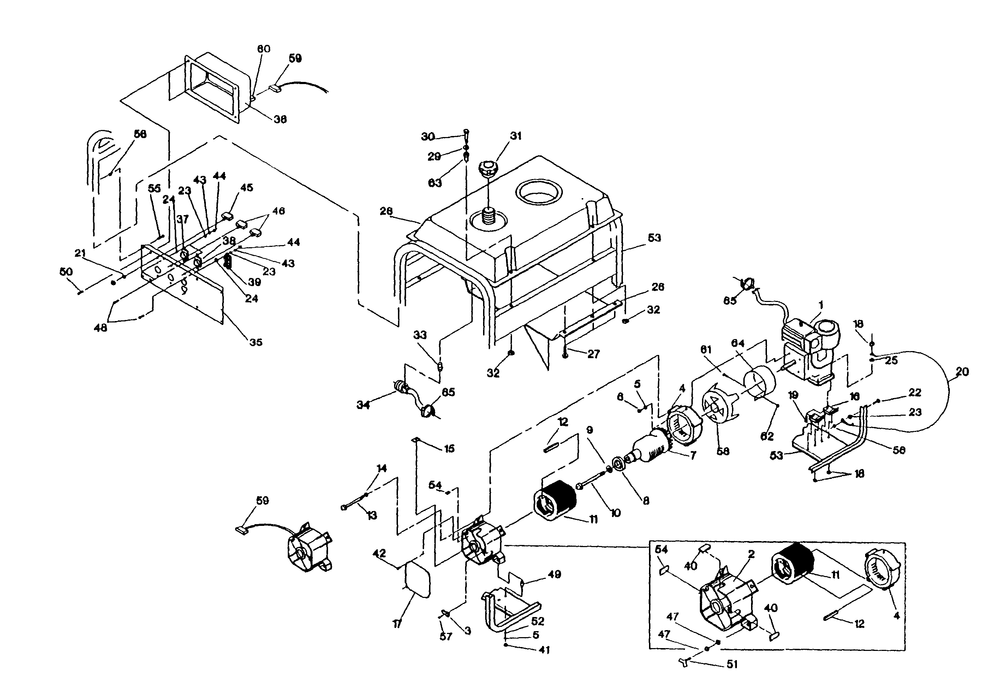 Generator Diagram and Parts List for 9719-0-SVP5000  Briggs and Stratton Generator